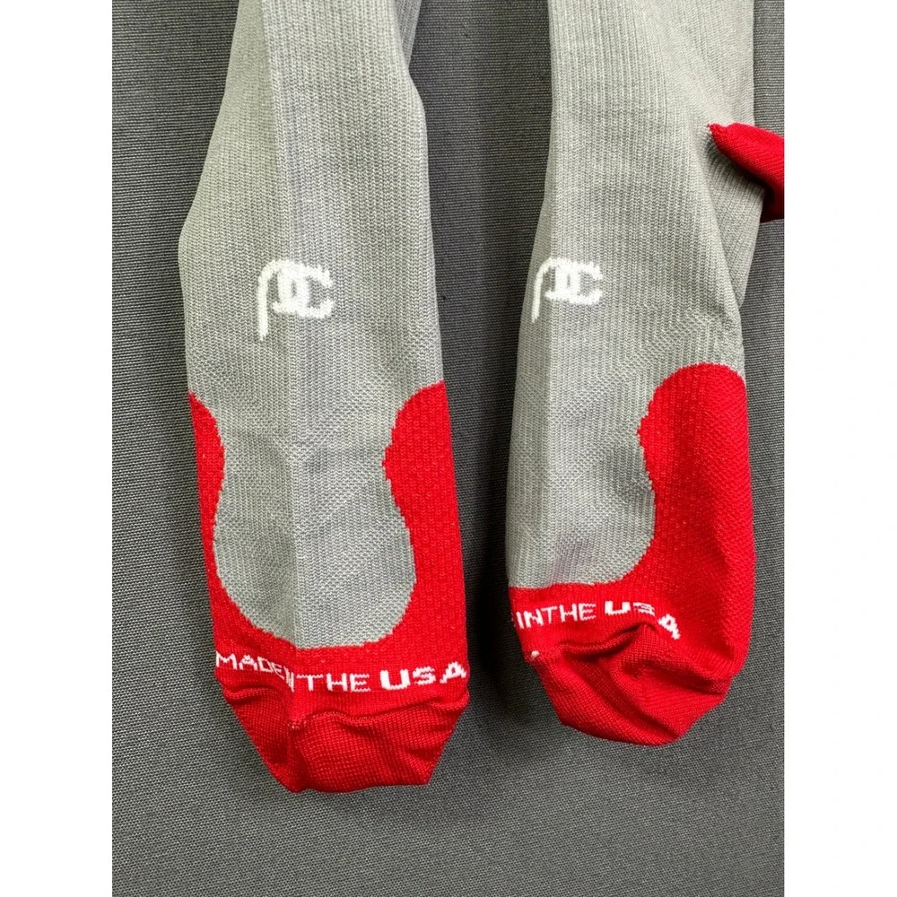 2 pairs ProCompression Marathon Sock Grey Red Heart EKG Heart‎ Compression LG/XL